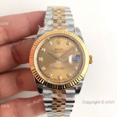  Rolex 3235 Datejust II Two-Tone Diamond Watches Rolex Grade 1